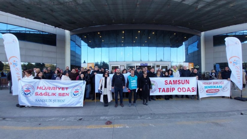 Samsun'da aile hekimlerinden basın açıklaması