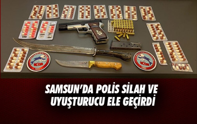 Samsun'da polis silah ve uyuşturucu ele geçirdi