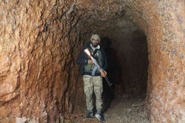 Tel Rıfat'ta terör örgütü PKK/YPG'nin kullandığı kilometrelerce uzunluğunda tüneller görüntülendi