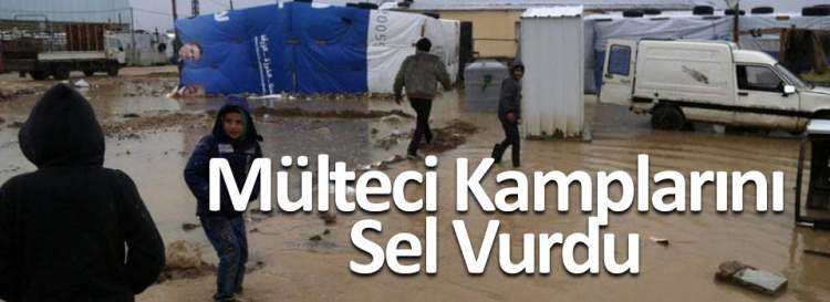 Suriye'nin kuzeyindeki mülteci kamplarını sel vurdu