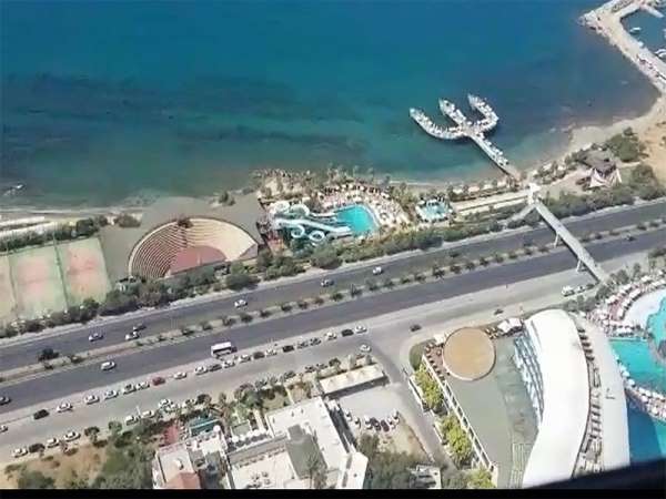 Antalya trafiği havadan helikopter ve drone denetlendi 