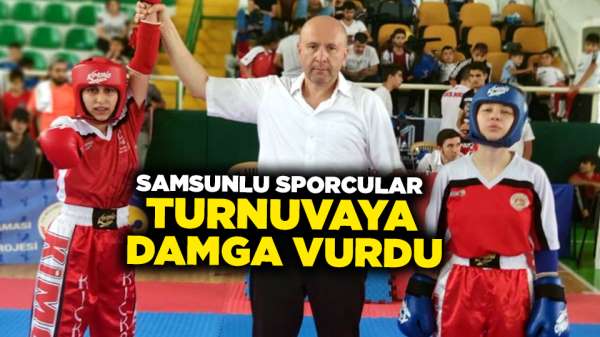 Samsunlu sporcular Kick Boks turnuvasına damga vurdu