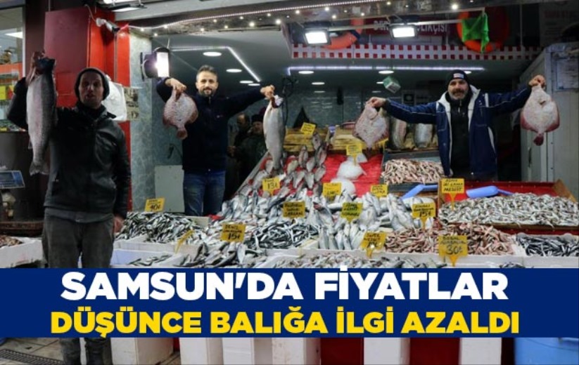 Samsun'da fiyatlar düşünce balığa ilgi azaldı