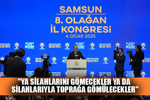 Cumhurbaşkanı Erdoğan Samsun'da konuşuyor