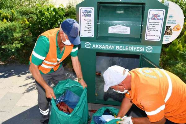 Giysi kumbaralarından 15 ton ürün ekonomiye kazandırıldı