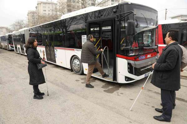 Samsun'da otobüslere engelliler için 'ses ve görüntülü bilgilendirme sistemi'