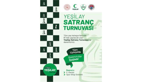 Niğde'de Yeşilay Haftası Satranç Turnuvası için başvurular başladı