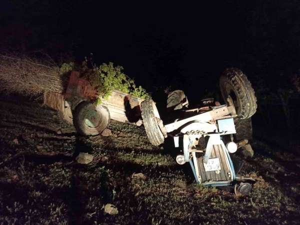 Tokat'ta devrilen traktörün sürücüsü hayatını kaybetti - Tokat haber