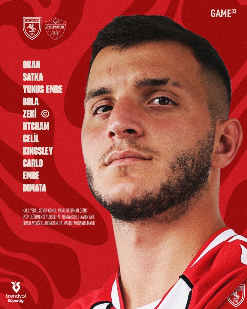 Samsunspor-Eyüpspor maçının kadrosu açıklandı