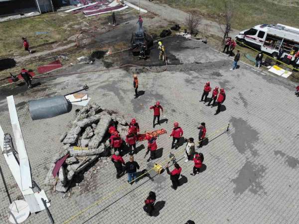 Ardahan Üniversitesi'nde gerçeğini aratmayan tatbikat