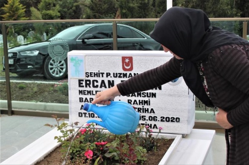 Samsunlu Şehit Ercan Zengin mezarı başında anıldı