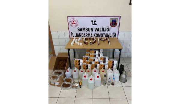 Samsun'da kaçak tütün ve sahte alkol ele geçirildi: 1 gözaltı