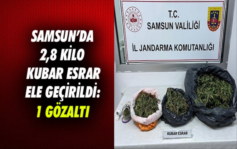 Samsun'da 2,8 kilo kubar esrar ele geçirildi: 1 gözaltı