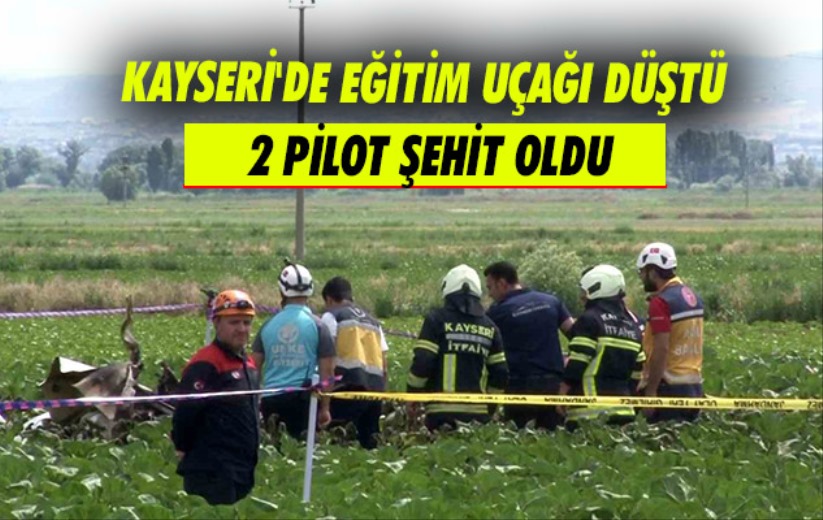 Kayseri'de eğitim uçağı düştü