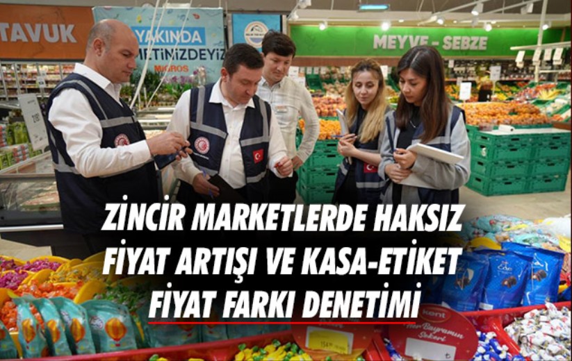 Samsun'da zincir marketlerde haksız fiyat artışı ve kasa-etiket fiyat farkı denetimi