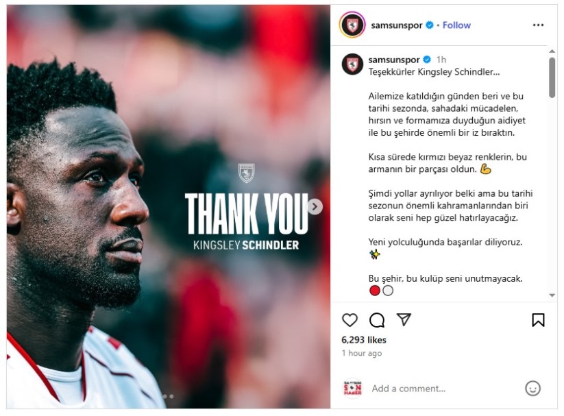 Samsunspor'da Schindler ile yollar ayrıldı