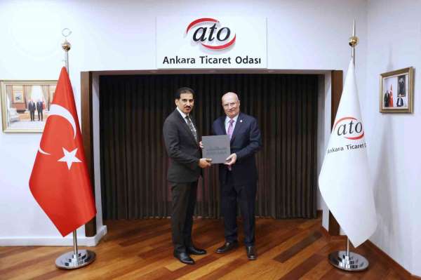 Irak Büyükelçiliği Ticaret Ataşesi Alwan, ATO Başkanı Baran'ı ziyaret etti.