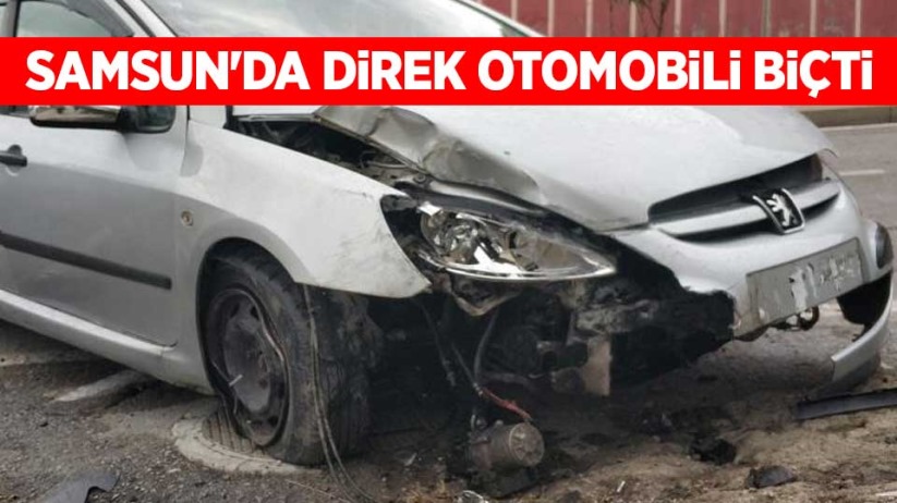Samsun'da direk otomobili biçti