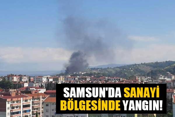 Samsun'da sanayi bölgesinde yangın!