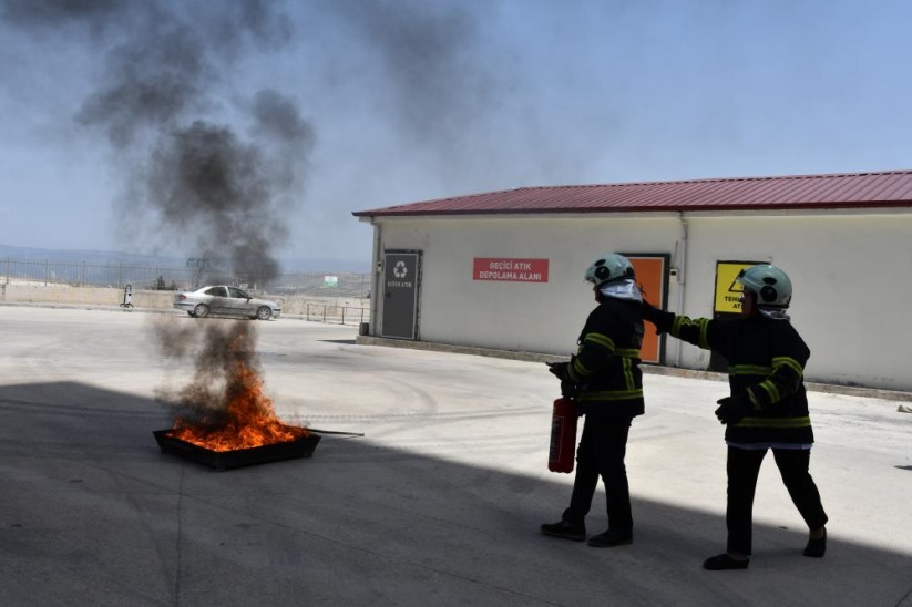 Samsun'da sağlık çalışanlarına yangın eğitimi