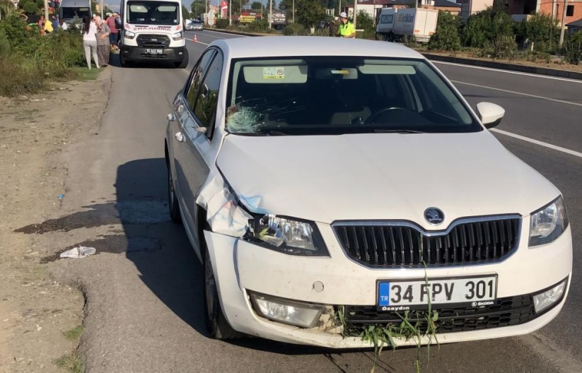 Samsun'da yoldan çıkan otomobil yayaya çarptı: 1 ölü