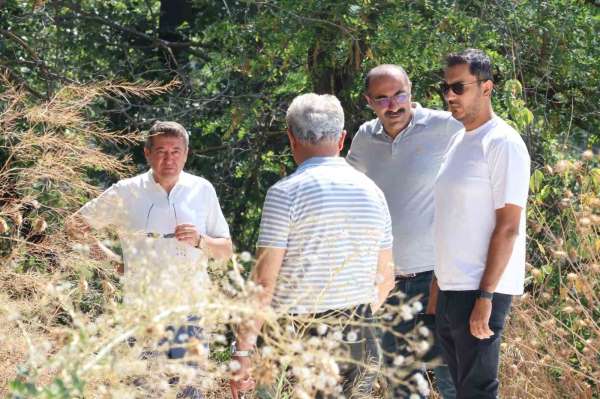 İl Müdürü Şimşek'ten okulun yeni spor alanı projesine inceleme
