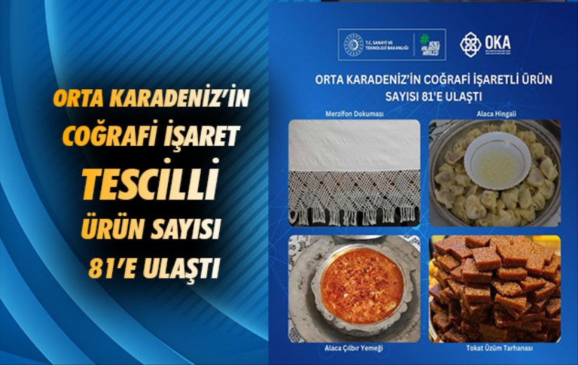 Orta Karadeniz'in coğrafi işaret tescilli ürün sayısı 81'e ulaştı