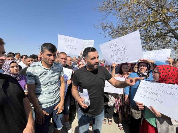 Tekirdağ'da mağdur işçiler fabrika kapısına dayandı