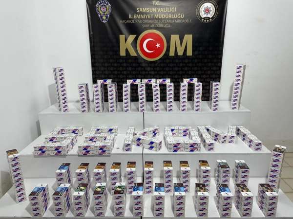 Samsun'da 60 bin adet makaron ele geçti: 3 gözaltı