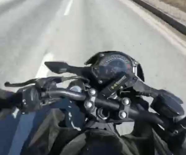 Eskişehir'de motosiklet kazası kask kamerasında