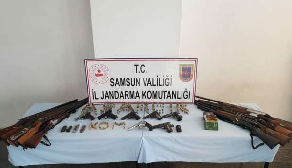 Samsun'da jandarmadan kaçak silah operasyonu: 6 gözaltı 