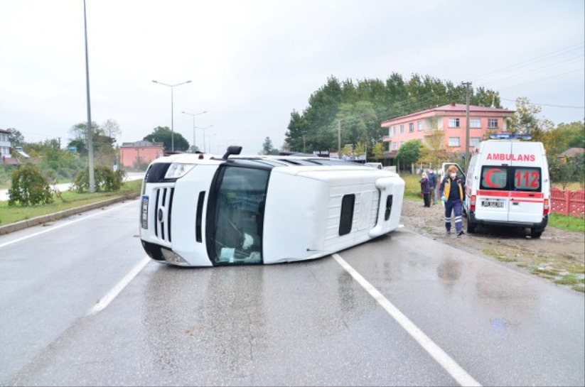 Samsun'da Özel Harekat aracı kaza yaptı