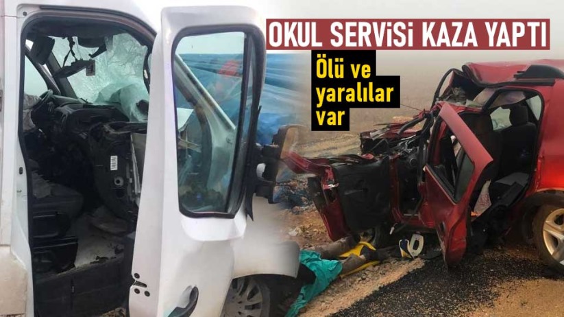 Okul servisiyle 2 otomobil çarpıştı: 1 ölü, 8 yaralı