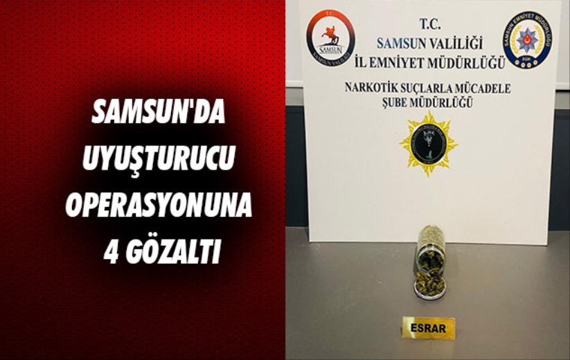 Samsun'da uyuşturucu operasyonuna 4 gözaltı