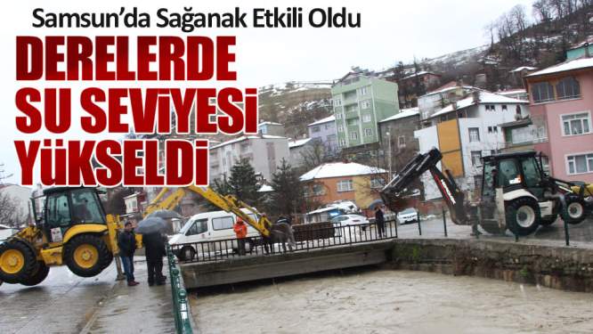Samsun Haberleri: Samsun'da Sağanak Yağış Etkili Oldu