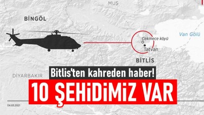 Bitlis'ten kahreden haber! 10 şehidimiz var