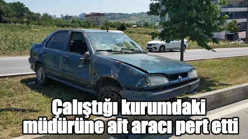 Samsun'da bakıma götürdüğü araçla kaza yaptı: 1 yaralı