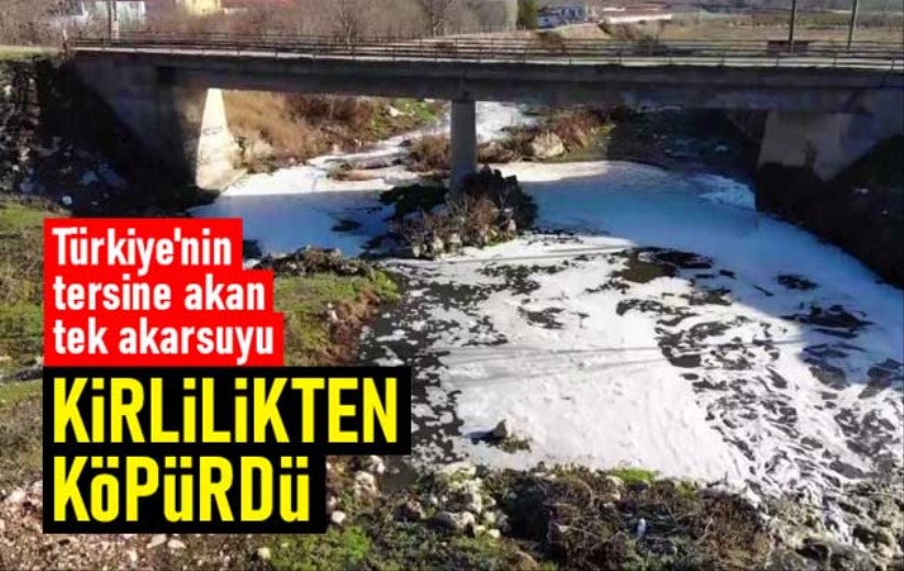 Türkiye'nin tersine akan tek akarsuyu kirlilikten köpürdü - Amasya haber