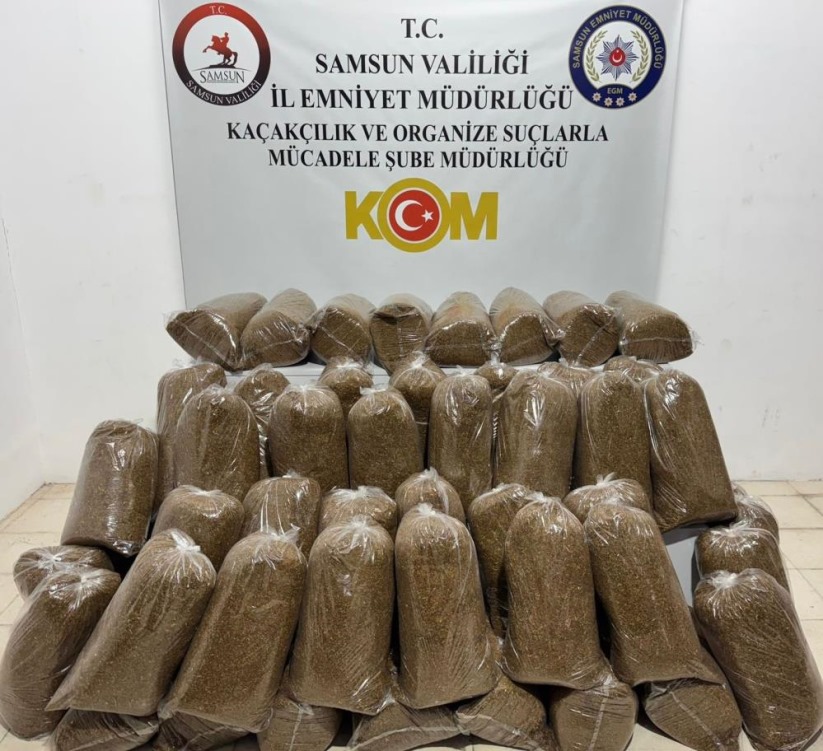 Samsun'da 250 kilo kaçak tütün ele geçirildi