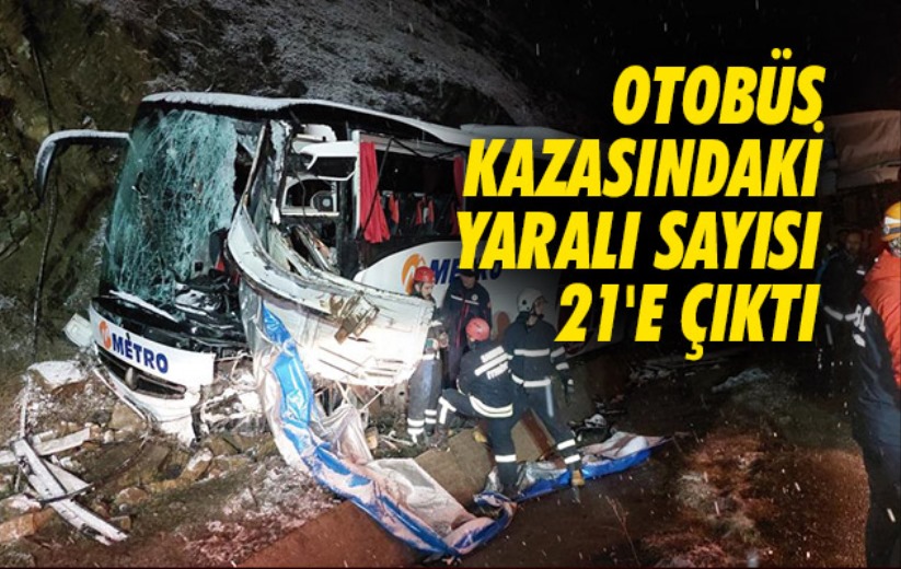 Samsun'da otobüs kazasındaki yaralı sayısı 21'e çıktı