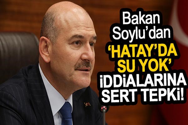 'Hatay'da su yok' iddialarına yanıt verdi