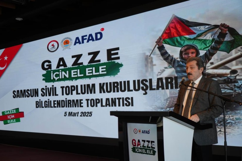Samsun Valisi Tavlı: 'Gazze'yi yalnız bırakmayacağız'
