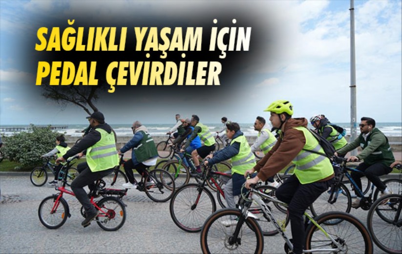 Samsun'da sağlıklı yaşam için pedal çevirdiler