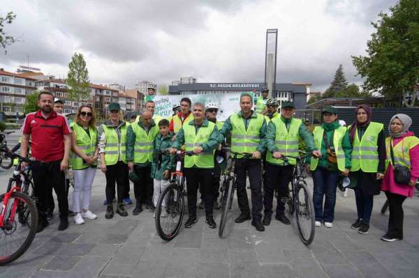 'Sağlıklı yaşamın keyfini birlikte sürelim' sloganı ile pedal çevirdiler