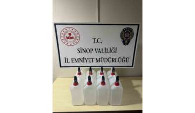 Sinop'ta 40 litre etil alkol ele geçirildi