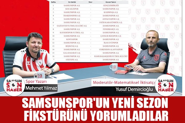Samsunspor'un yeni sezon fikstürünü yorumladılar