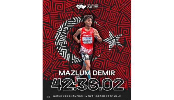 Dünya 20 Yaş Altı Atletizm Şampiyonası'nda Mazlum Demir'den altın madalya - İstanbul haber