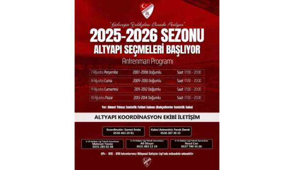Elazığspor altyapı seçmeleri başlıyor