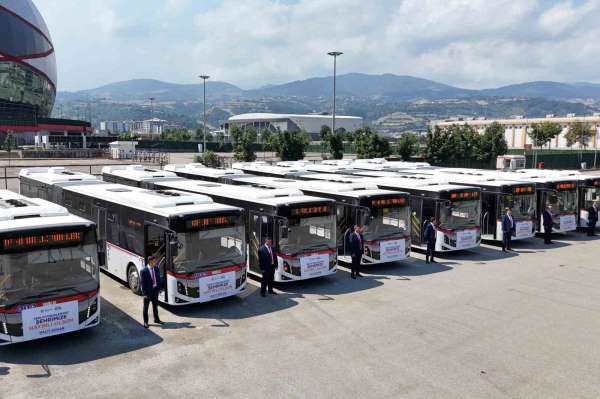 Samsun'un ulaşım filosuna 10 körüklü otobüs katıldı