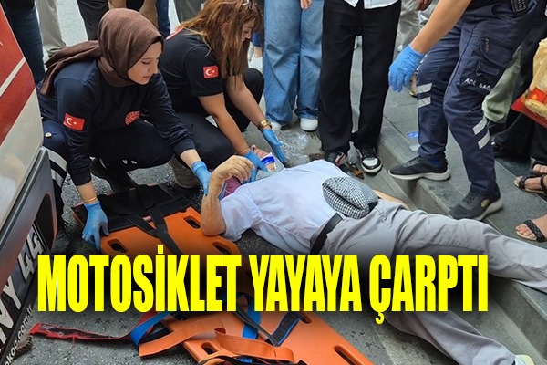 Samsun'da motosiklet yayaya çarptı: 1 yaralı